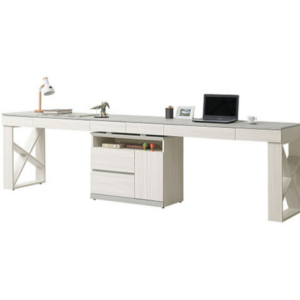 708-3 黛拉9.9尺八抽組合書桌 全組 ⊙收納櫃門內附1片活動隔板、