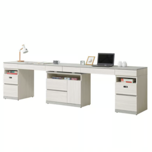 707-5 黛拉9.9尺十二抽組合書桌 全組 (收納櫃門內附1片活動隔板) (二抽櫃抽屜採用密碼鎖設計)