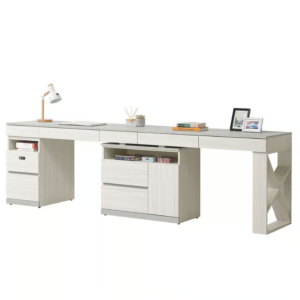 707-6 黛拉8.9尺九抽組合書桌 全組 (不分左右方向) (收納櫃門內附1片活動隔板) (二抽櫃抽屜採用密碼鎖設計)