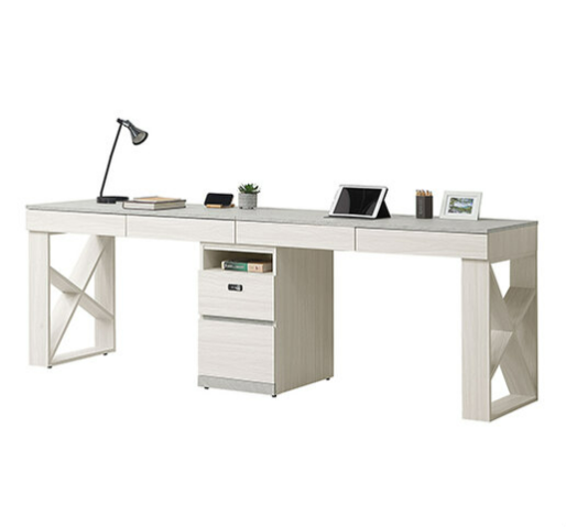 707-8 黛拉8尺六抽組合書桌 全組 ⊙二抽櫃抽屜採用密碼鎖設計