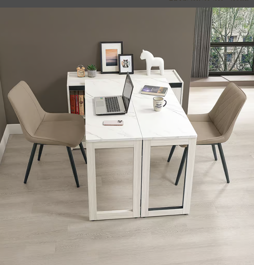 813-2 蘿拉多功能折合桌 (不分左右方向)(木門內附1片活動隔板)