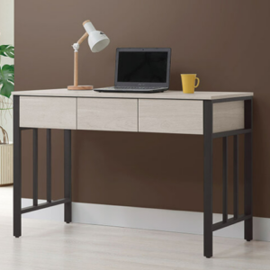 726-4 貝芮特4尺書桌 ⊙附USB插座.側邊黑鐵配件