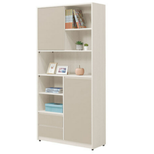 734-3 蕾佳娜3尺書櫃 ⊙採斜邊手把設計.附5片活動隔板