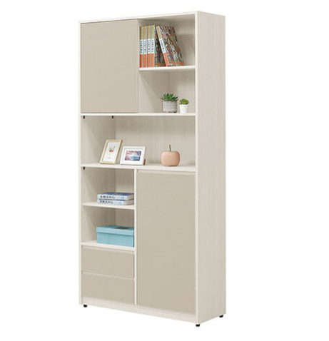 734-3 蕾佳娜3尺書櫃 ⊙採斜邊手把設計.附5片活動隔板