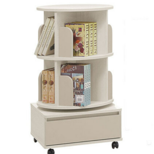 734-5 蕾佳娜1.65*3.15尺旋轉書櫃 小 ⊙360度旋轉.四面收納設計、 ⊙底座抽屜與小圓角收邊設計.附4顆可固輪、