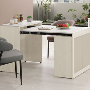 829-3 蕾佳娜2.6尺六節式功能桌櫃 ⊙仿大理石紋美耐皿桌面、 ⊙附1片活動隔板.不含椅