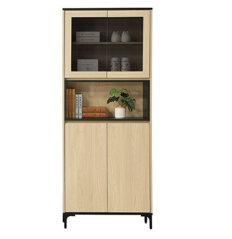 738-2 優悅2.64尺四門書櫃 ⊙附2片活動隔板