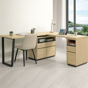 740-4 優悅5.8尺多功能組合書桌 全組 ⊙L型適合當個人工作桌使用、 ⊙不含椅、