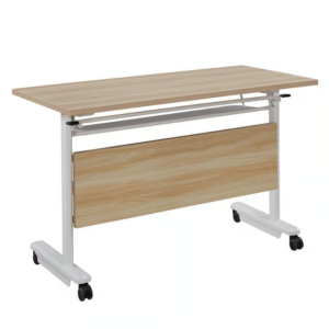 767-2 吉達4尺原木色摺疊會議桌 ⊙附4顆煞車輪