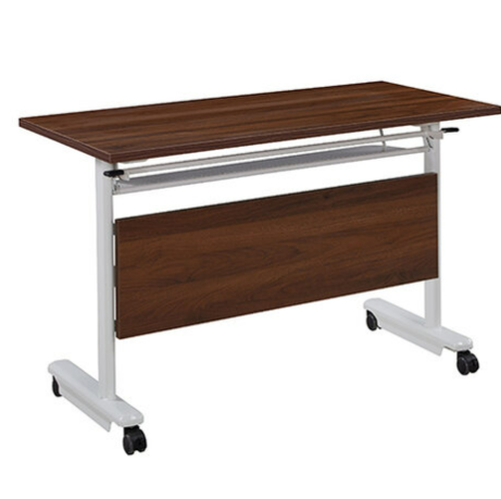 767-4 吉達4尺胡桃色摺疊會議桌 ⊙附4顆煞車輪、