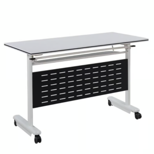 767-6 吉達4尺白色摺疊會議桌 (附4顆煞車輪)