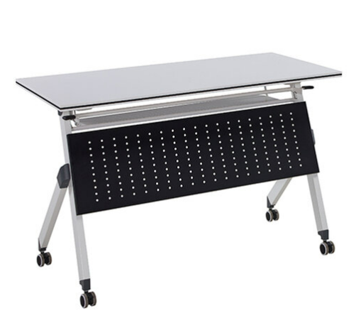 768-2 柏悅4尺白色摺疊會議桌 ⊙附4顆煞車輪