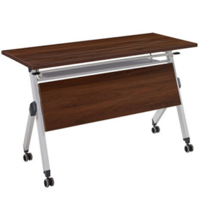 768-4 柏悅4尺胡桃色摺疊會議桌 ⊙附4顆煞車輪