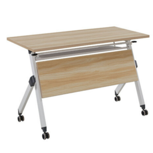 768-6 柏悅4尺原木色摺疊會議桌 ⊙附4顆煞車輪