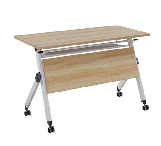 768-6 柏悅4尺原木色摺疊會議桌 ⊙附4顆煞車輪
