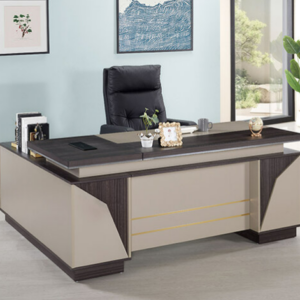 771-2 威爾汀6尺辦公桌 全組 左向 ⊙桌面附插座、 ⊙長櫃及短櫃各1個抽屜附密碼鎖、 ⊙長櫃附有出線孔.開門內無隔板