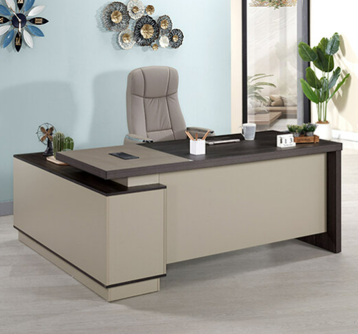 772-2 斯普蘭6尺辦公桌 全組 左向 ⊙桌面附1個出線孔、 ⊙長櫃1個抽屜附鑰匙鎖.附有出線孔、 ⊙開門內無隔板、