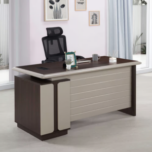 773-5 菲斯曼5.3尺辦公桌 (桌面附1個出線孔) (附有出線孔.開門內無隔板) (抽屜附有密碼鎖)