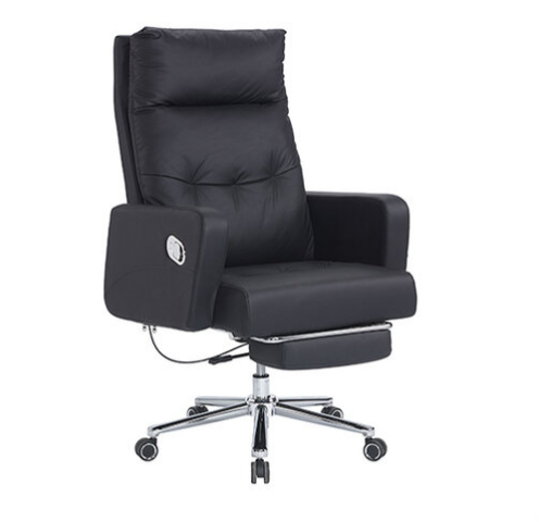 777-6 霍普黑色貓抓皮辦公椅 坐寬54坐深50坐高50~57公分