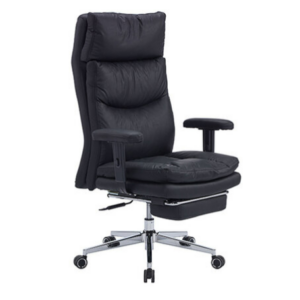 777-8 貝爾黑色貓抓皮辦公椅 坐寬54坐深45坐高49~56公分 ⊙可上下調節扶手設計、