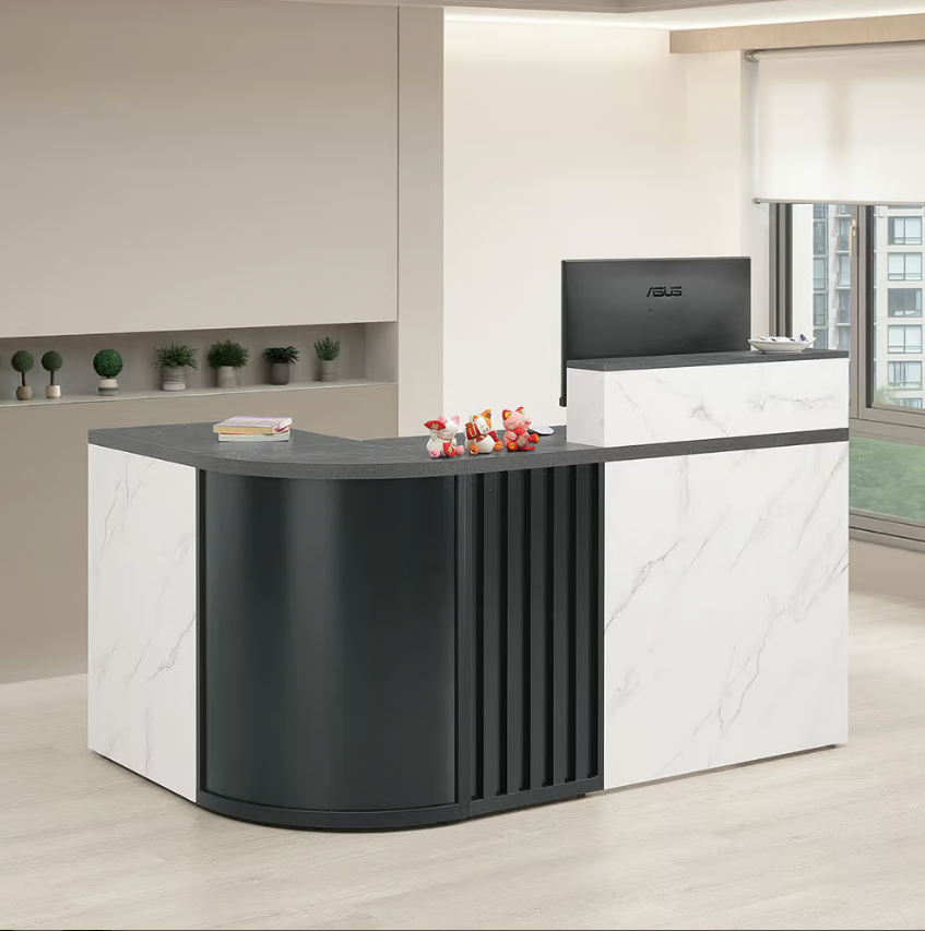 802-2 蓋特5.5尺l型多功能桌 全組  (附2片活動隔板.2個密碼鎖) (桌面高84cm)