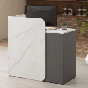 810-3 優佳3.3尺多功能桌 (附1片活動隔板)(抽屜採用密碼鎖設計) (不可訂製) (仿大理石紋美耐皿桌面)