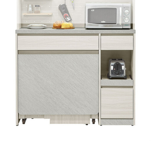 820-3 黛拉4尺餐桌式餐櫃下座 ⊙附4張輔助椅尺寸：寬30×深25×高39cm、 ⊙附1個電線孔、