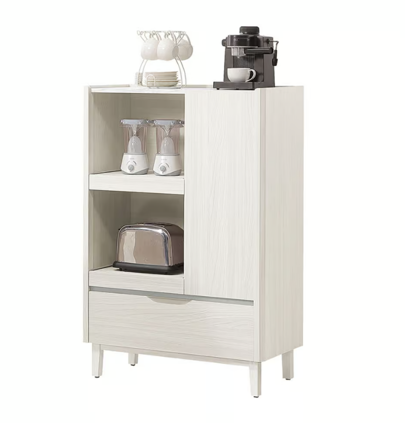 823-3蓁妮2.7*4尺電器櫃 (附2個電線孔.1片活動隔板) (仿大理石紋美耐皿桌面)