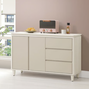 830-5 蕾佳娜4尺餐櫃 (採斜邊手把設計.開門內附1片活動隔板)