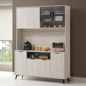 837-2 貝芮特5尺餐櫃 上+下 ⊙附3大4小活動隔板