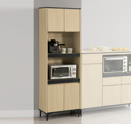 839-2 優悅2尺電器櫃 ⊙附2片活動隔板.附2個出線、 烤漆黑鐵腳、