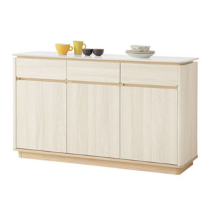 840-4 木可4.5尺雪山岩板餐櫃 ⊙附1大1小活動隔板