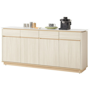 840-5 木可6尺雪山岩板餐櫃 ⊙附2片活動隔板