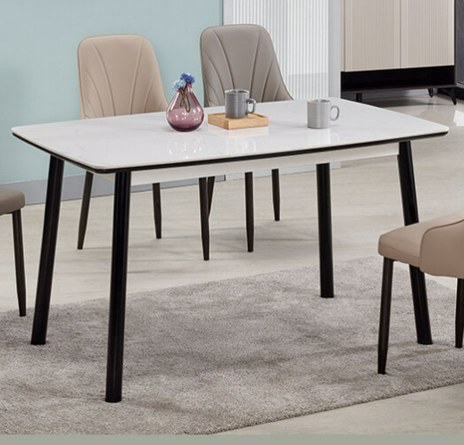 874-3 芙契克岩板圓腿餐桌