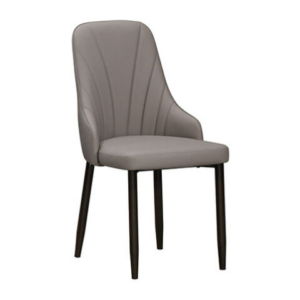 924-14 芙契克淺灰色貓抓皮餐椅 坐寬40坐深42坐高46公分