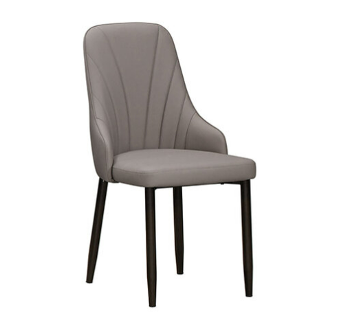 924-14 芙契克淺灰色貓抓皮餐椅 坐寬40坐深42坐高46公分