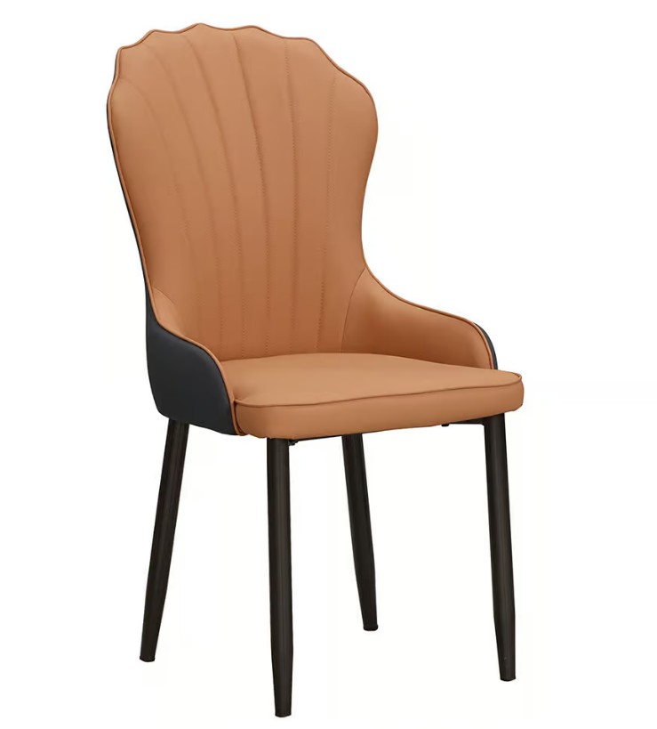 924-8 彤綾橘色貓抓皮餐椅 (坐寬37坐深42坐高45cm)