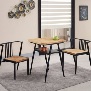 888-3 柏誠實木桌椅組 全組  ⊙1桌2椅恕不拆賣椅大:坐寬44坐深39坐高45公分椅小:坐寬35.5坐深39坐高38.5公分