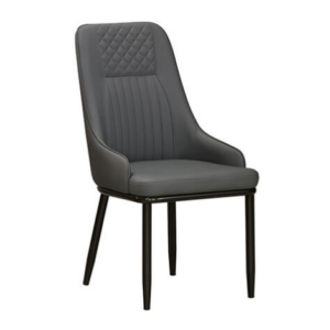 923-6 鉑興深灰色貓抓皮餐椅 坐寬42坐深44坐高47公分