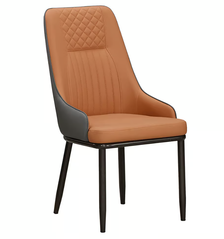 923-8 鉑興橘色貓抓皮餐椅 (坐寬42坐深44坐高47cm)