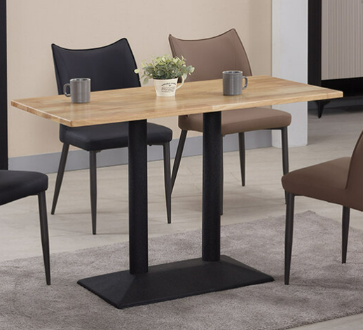 898-5 柏樂詩原木色4*2尺實木商業桌