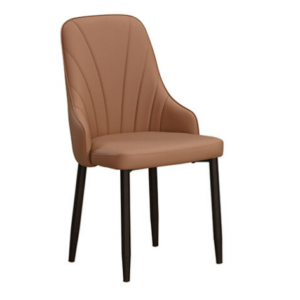 924-11 芙契克駝色貓抓皮餐椅 坐寬40坐深42坐高46公分