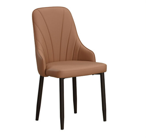 924-11 芙契克駝色貓抓皮餐椅 坐寬40坐深42坐高46公分