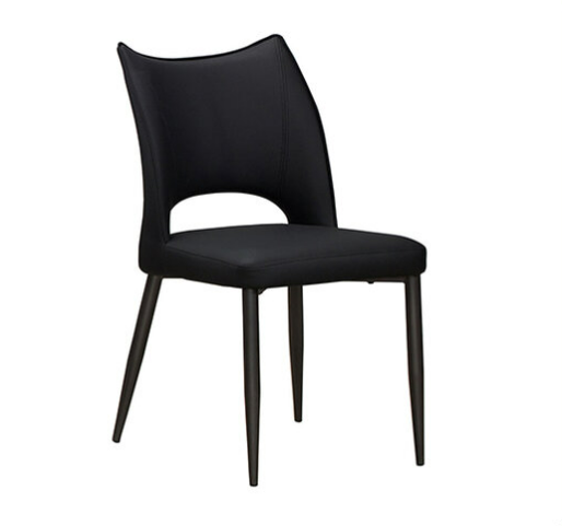 925-11 柏樂詩黑色貓抓皮餐椅 坐寬43坐深40坐高46公分
