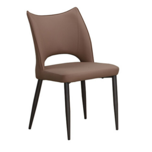 925-6 柏樂詩咖啡色貓抓皮餐椅 坐寬43坐深40坐高46公分
