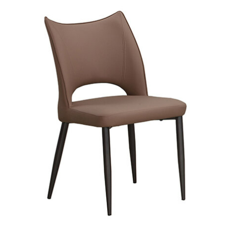 925-6 柏樂詩咖啡色貓抓皮餐椅 坐寬43坐深40坐高46公分