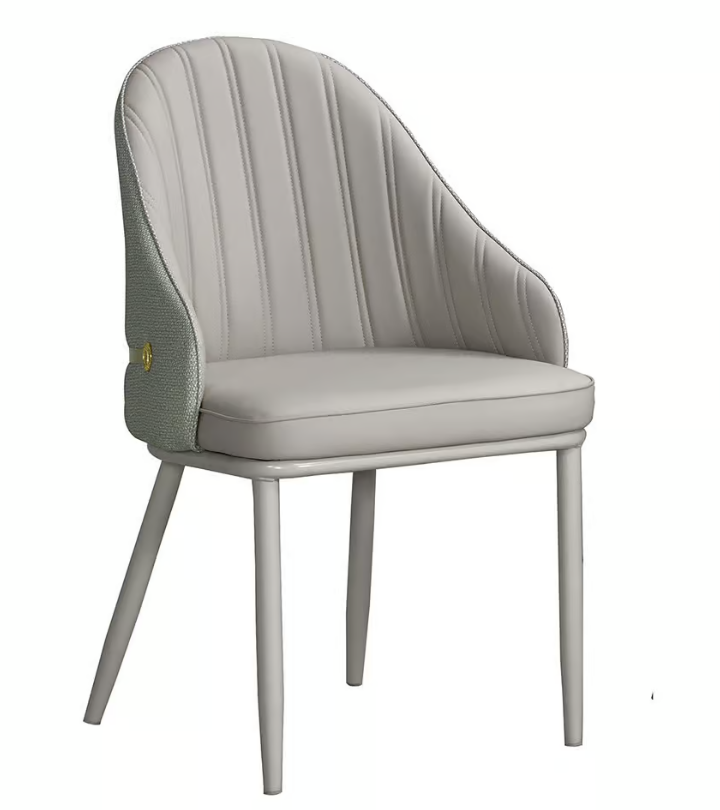 923-3 荷逸淺灰色貓抓皮餐椅 (坐寬45坐深47坐高49cm)