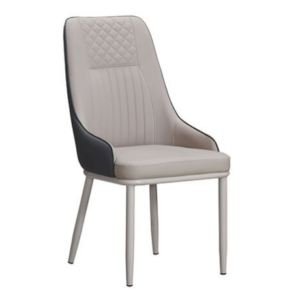 923-11 鉑興淺灰色貓抓皮餐椅 坐寬42坐深44坐高47公分