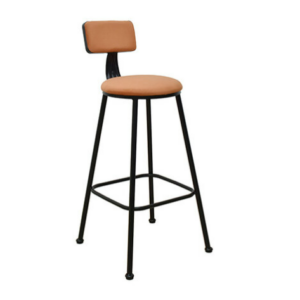 934-4 雲緋橘色吧台椅坐寬33坐深33坐高77.5公分 材質說明 高級進口絨布+高密度泡棉+防鏽烤漆黑色鐵腳、