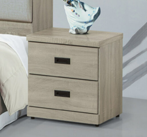 E82-7 灰梧桐耐磨二抽床頭櫃